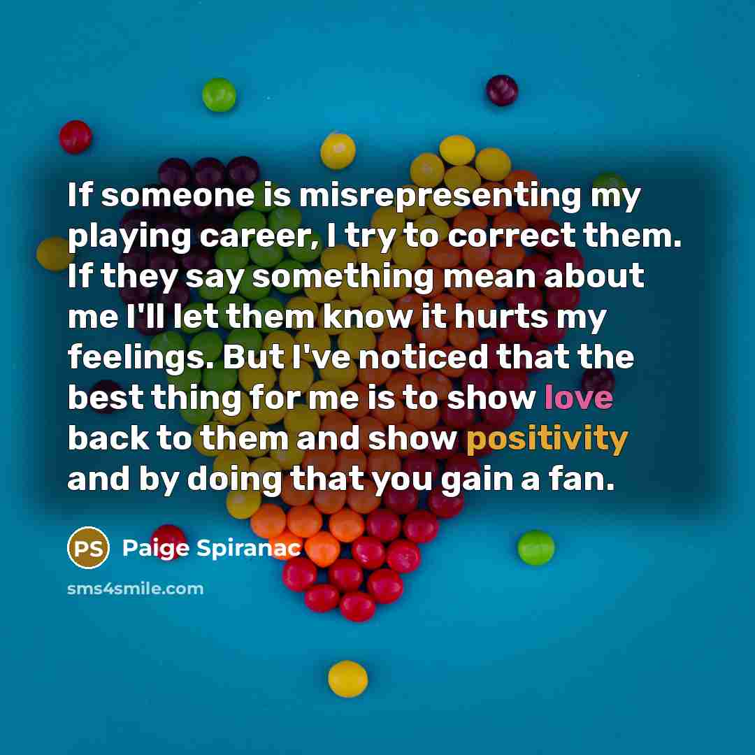 “If someone is misrepresenting my playing career, I try to…” quote by Paige Spiranac