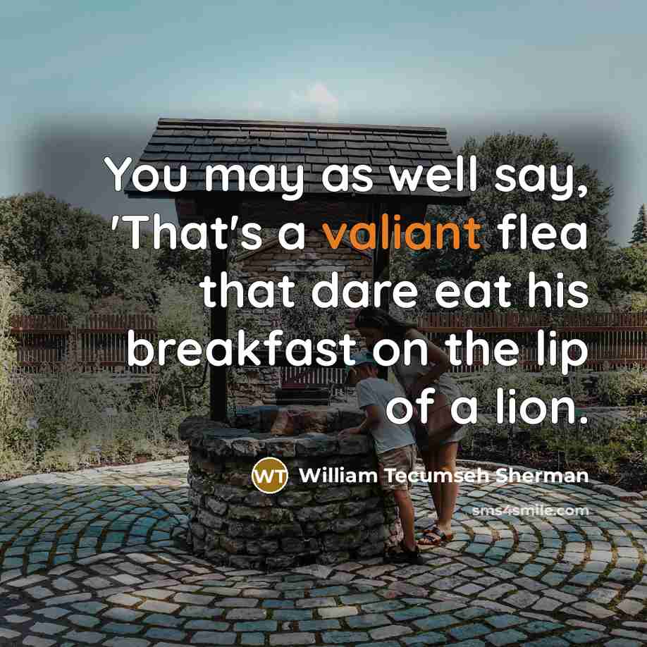 “You may as well say, 'That's a valiant flea that…” quote by William Tecumseh Sherman
