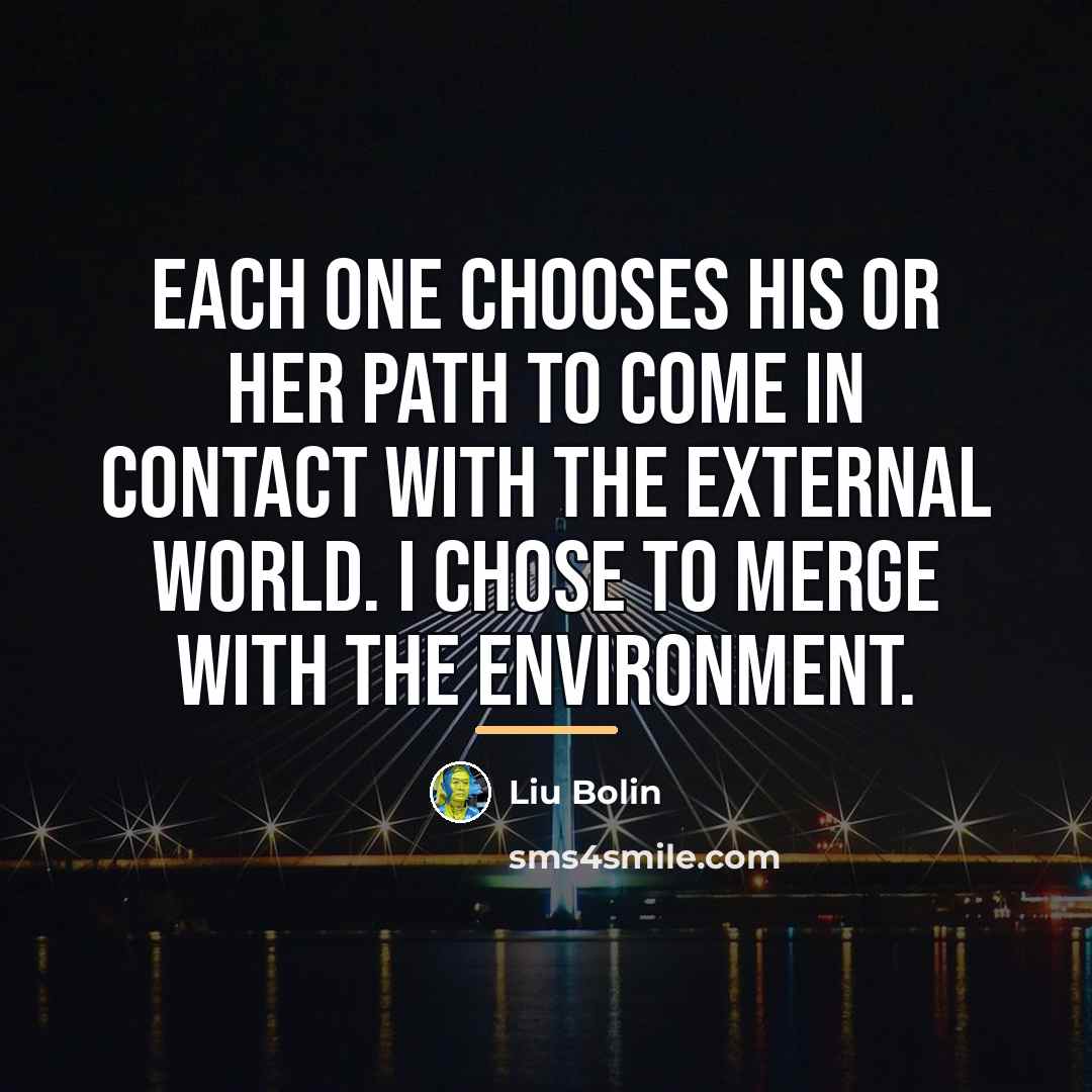 “Each one chooses his or her path to come in…” quote by Liu Bolin
