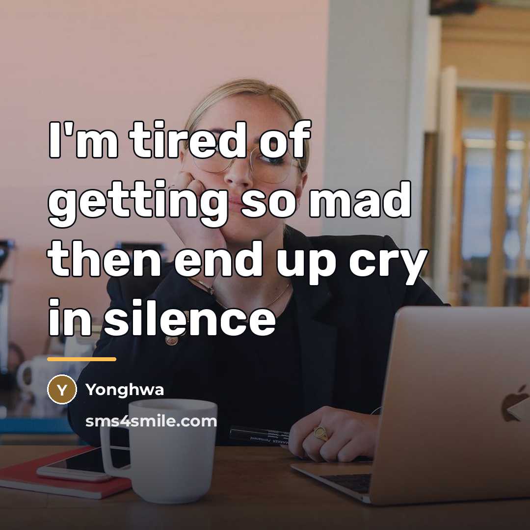 “I'm tired of getting so mad then end up cry…” quote by Yonghwa