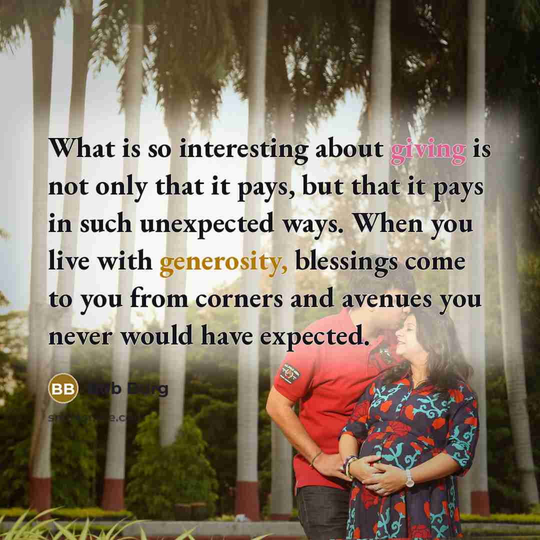 “What is so interesting about giving is not only that…” quote by Bob Burg