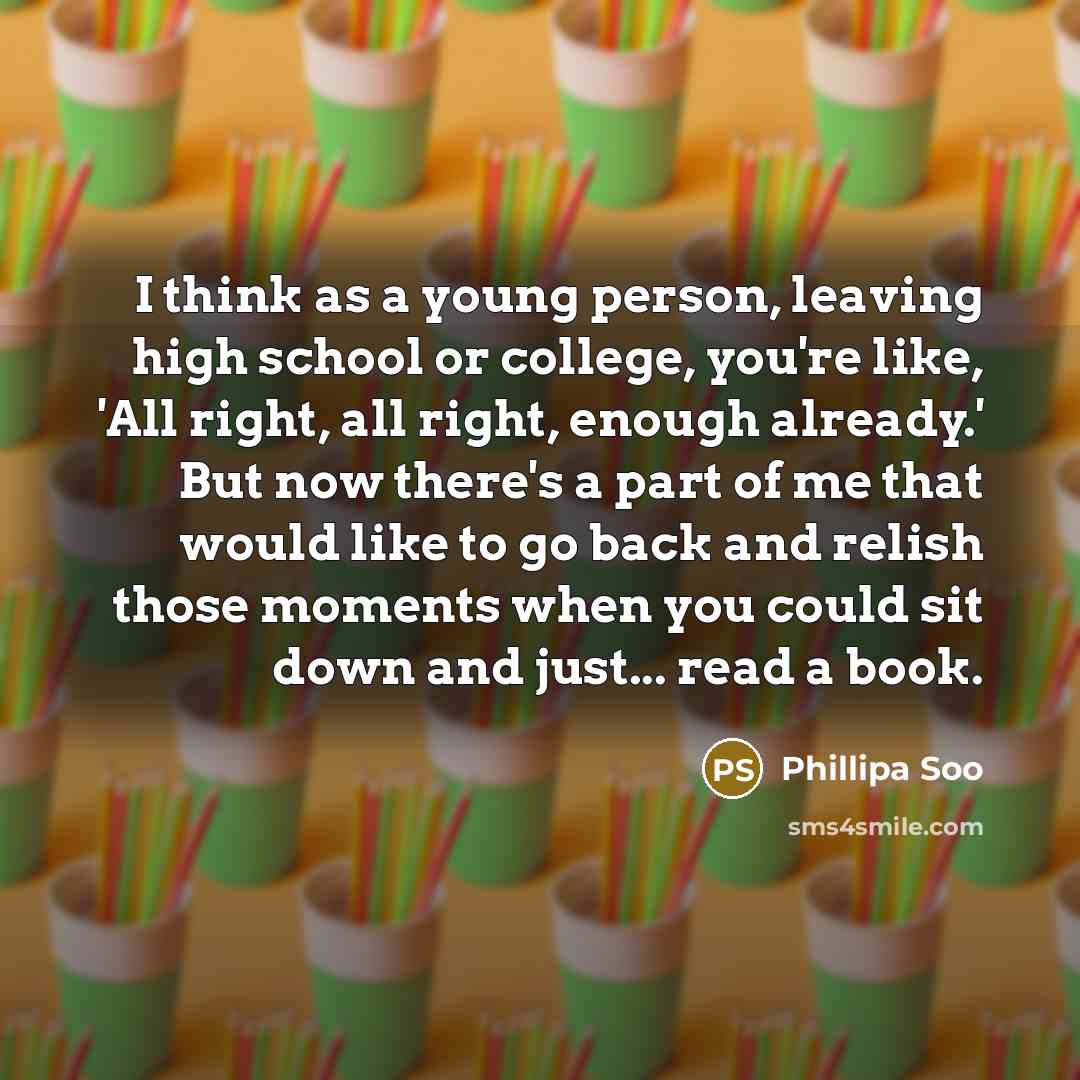 “I think as a young person, leaving high school or…” quote by Phillipa Soo