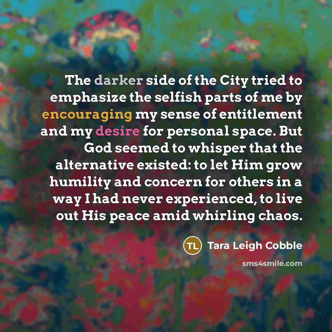 “The darker side of the City tried to emphasize the…” quote by Tara Leigh Cobble