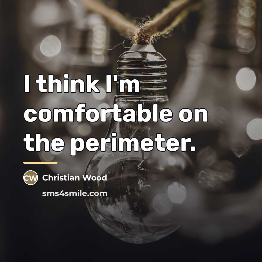 “I think I'm comfortable on the perimeter.…” quote by Christian Wood