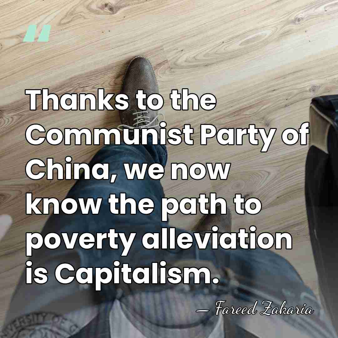 Thanks to the Communist Party of China, we now know the path&hellip; - Fareed Zakaria
