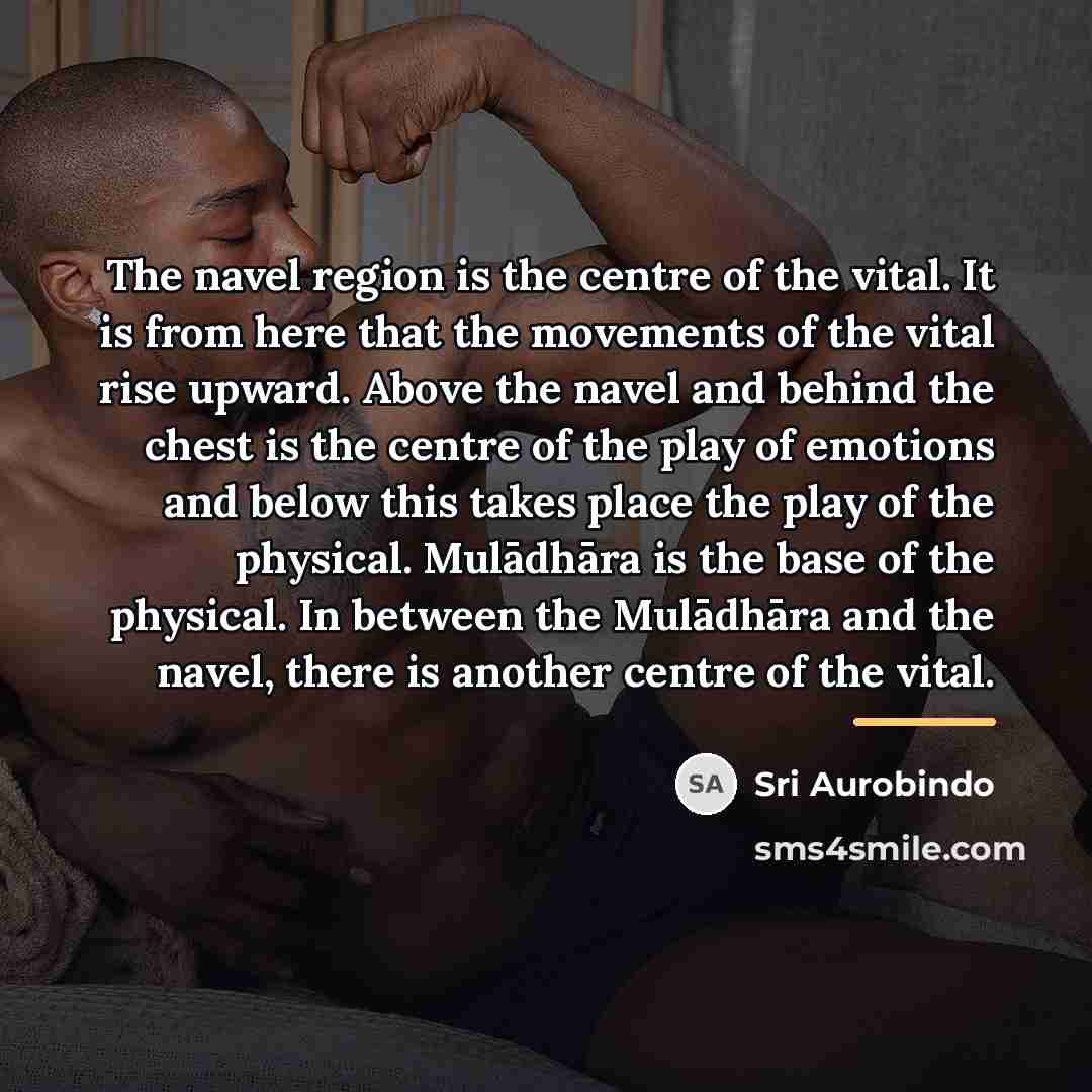 “The navel region is the centre of the vital. It…” quote by Sri Aurobindo