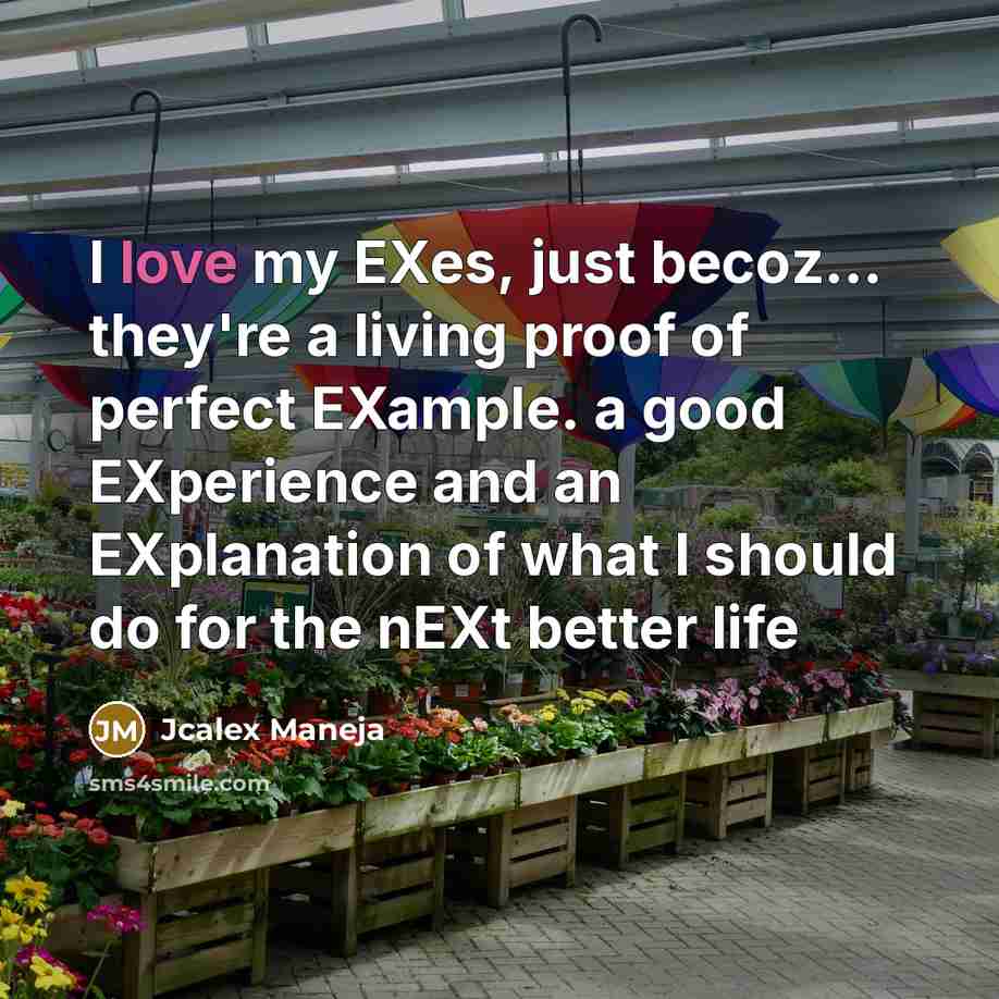 “I love my EXes, just becoz... they're a living proof…” quote by Jcalex Maneja