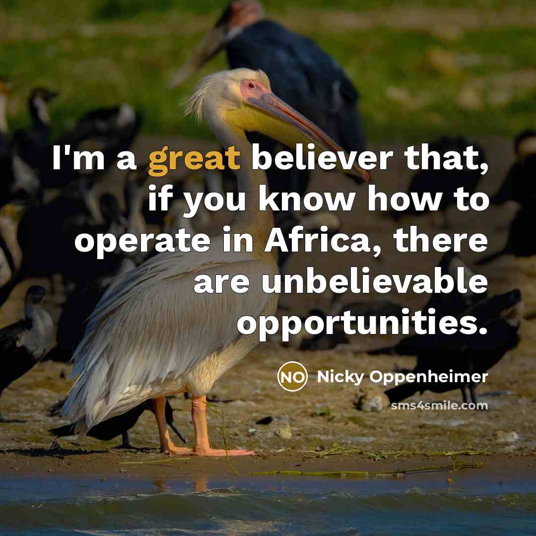 “I'm a great believer that, if you know how to…” quote by Nicky Oppenheimer
