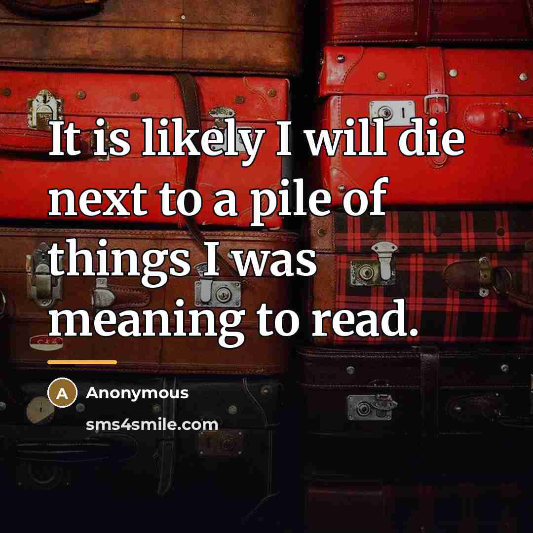 “It is likely I will die next to a pile…” quote by Anonymous