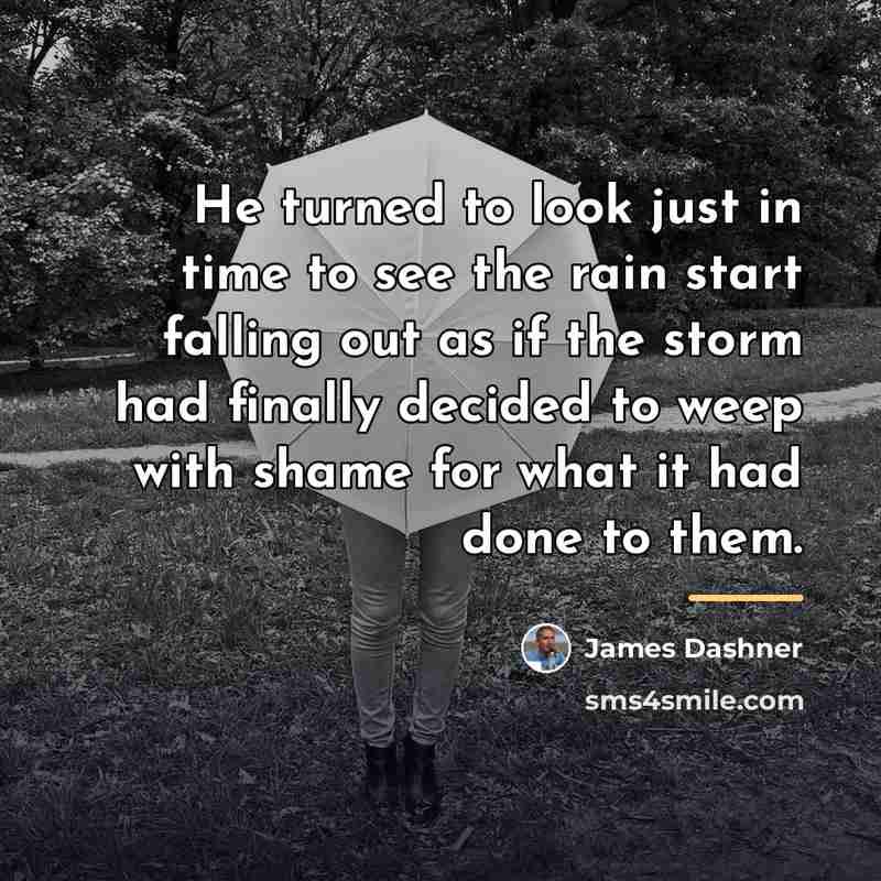 “He turned to look just in time to see the…” quote by James Dashner