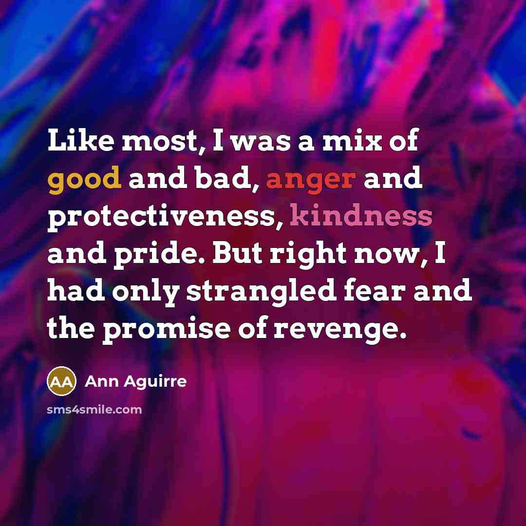 “Like most, I was a mix of good and bad,…” quote by Ann Aguirre