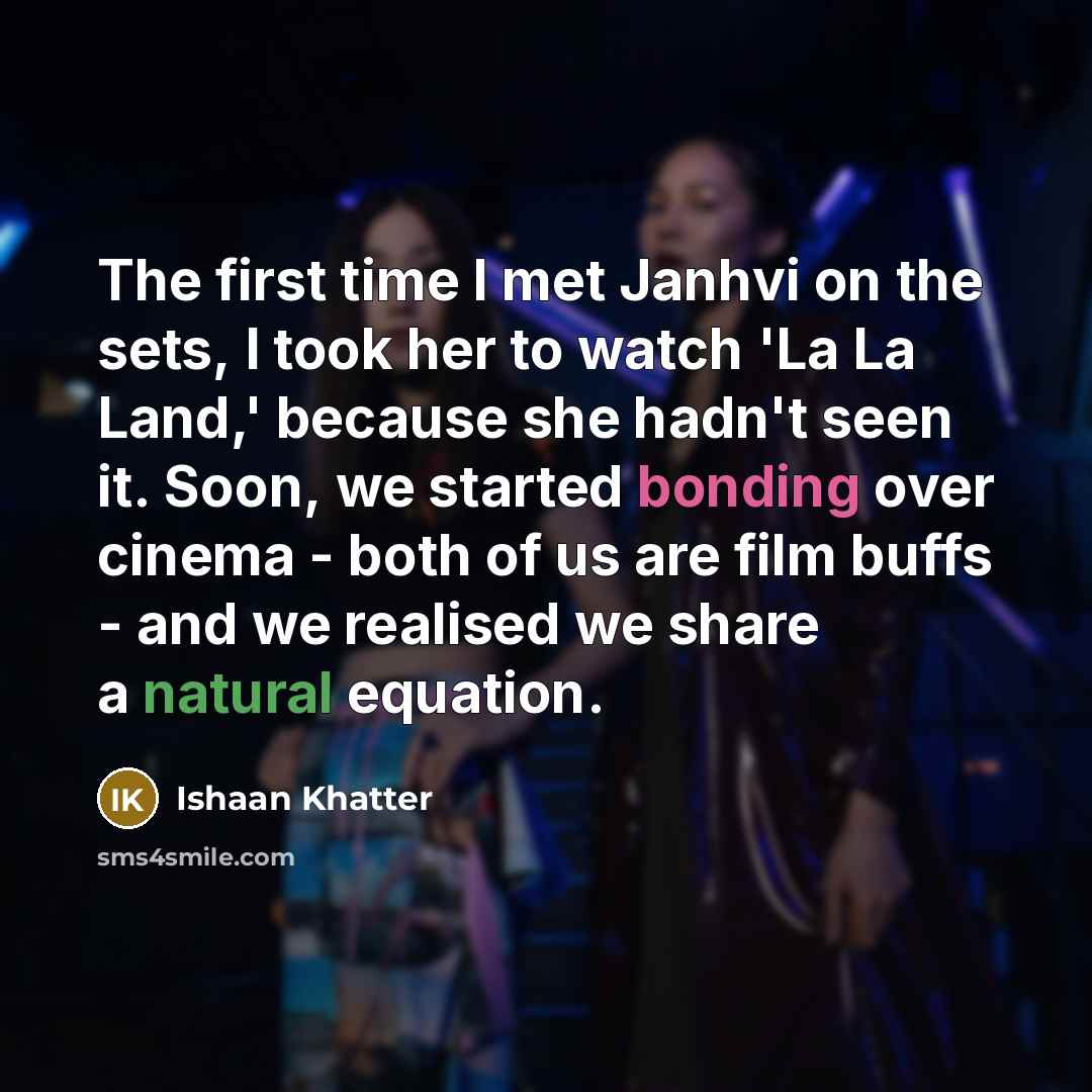 “The first time I met Janhvi on the sets, I…” quote by Ishaan Khatter