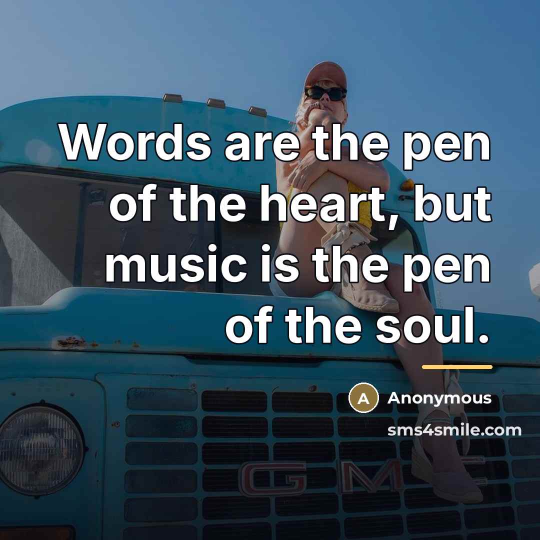 “Words are the pen of the heart, but music is…” quote by Shneur Zalman