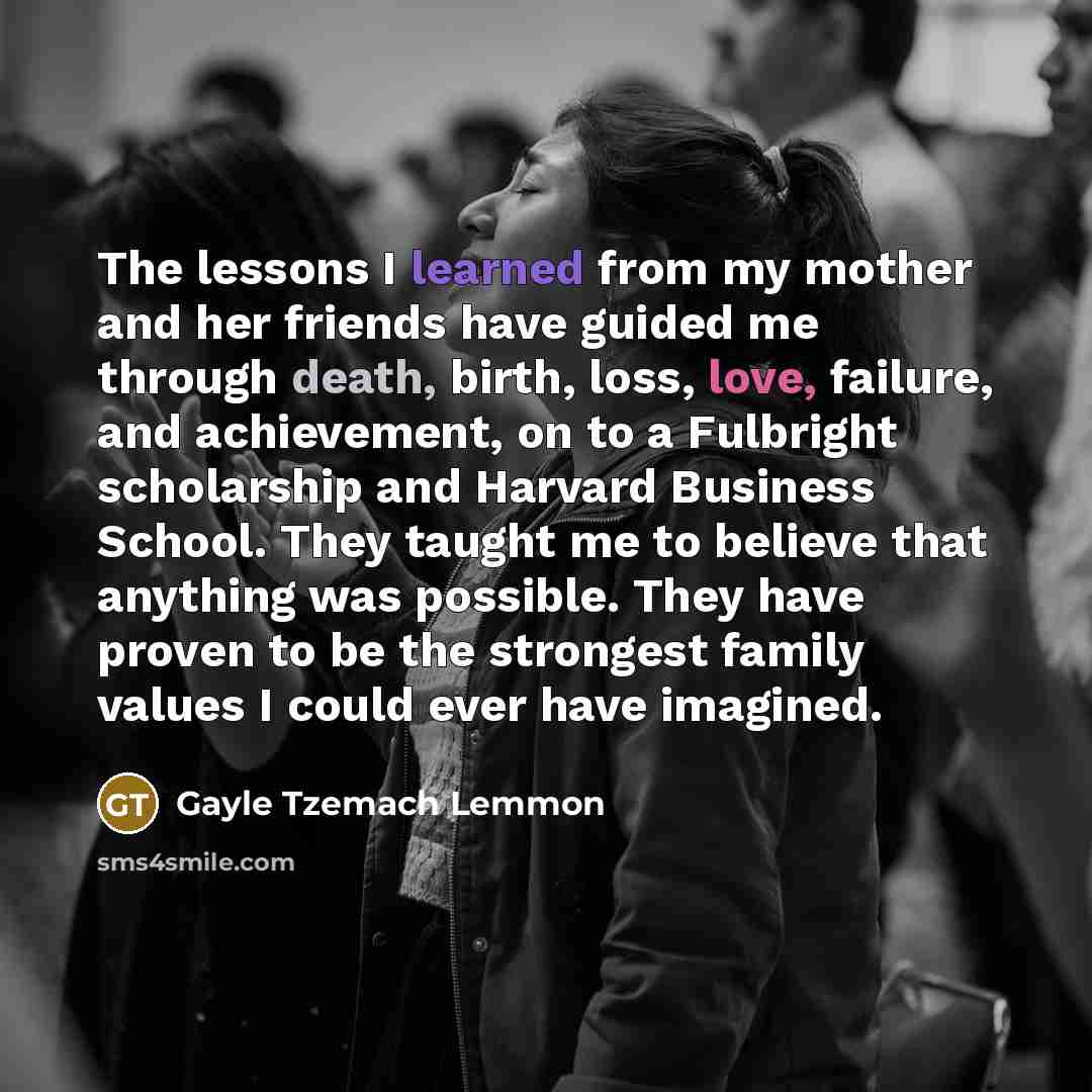 “The lessons I learned from my mother and her friends…” quote by Gayle Tzemach Lemmon
