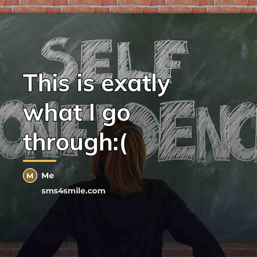“This is exatly what I go through:(…” quote by Me