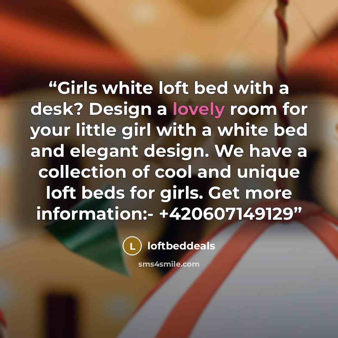 “Girls white loft bed with a desk? Design a lovely room for your little girl with a white bed and elegant design. We have a collection of cool and unique loft beds for girls. Get more information:- +420607149129” quote by loftbeddeals