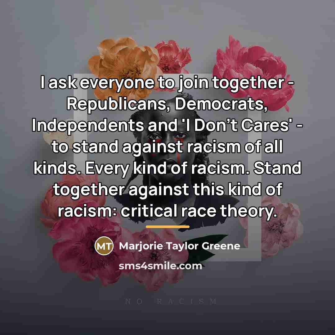 “I ask everyone to join together - Republicans, Democrats, Independents…” quote by Marjorie Taylor Greene
