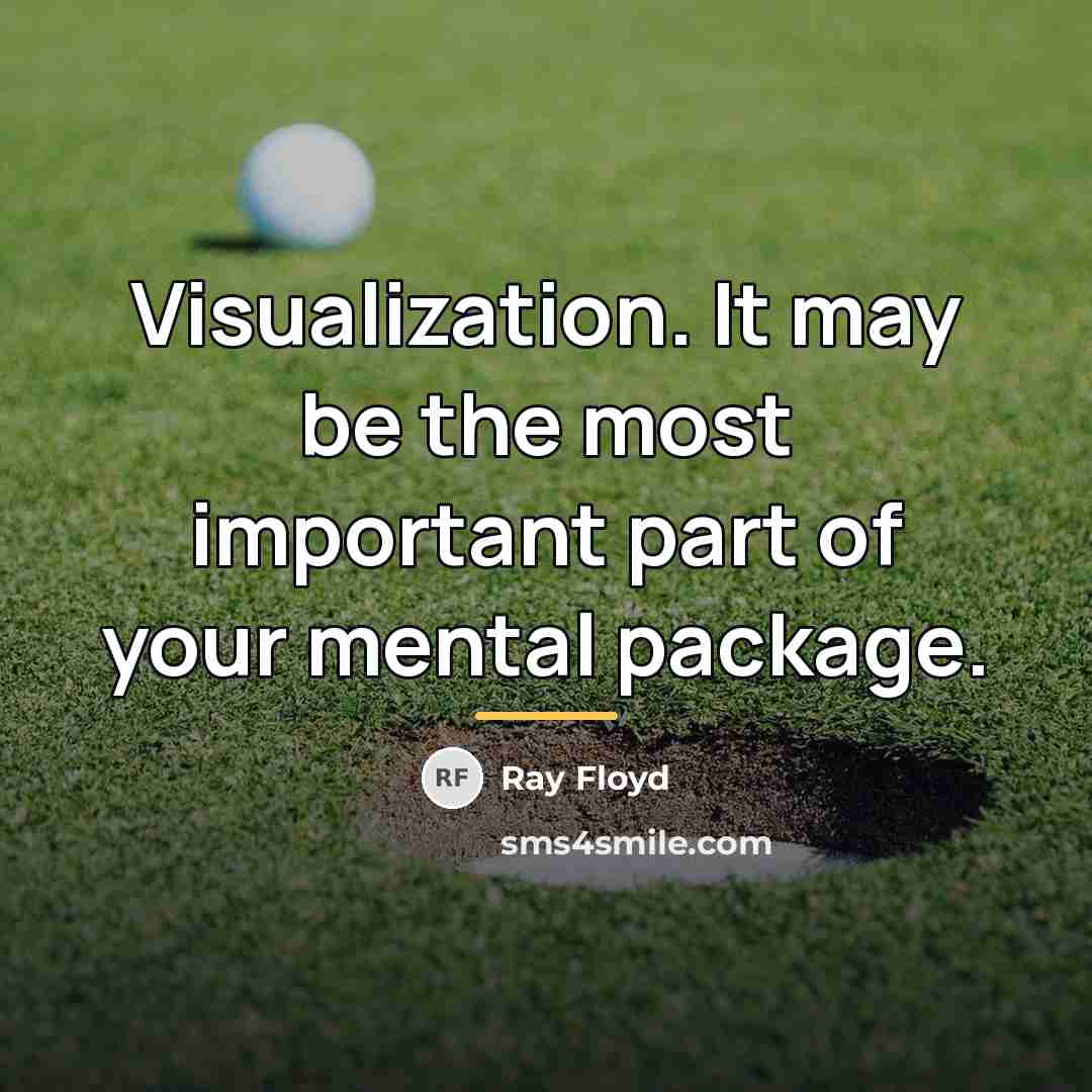 “Visualization. It may be the most important part of your…” quote by Ray Floyd