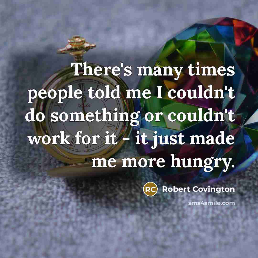 “There's many times people told me I couldn't do something…” quote by Robert Covington