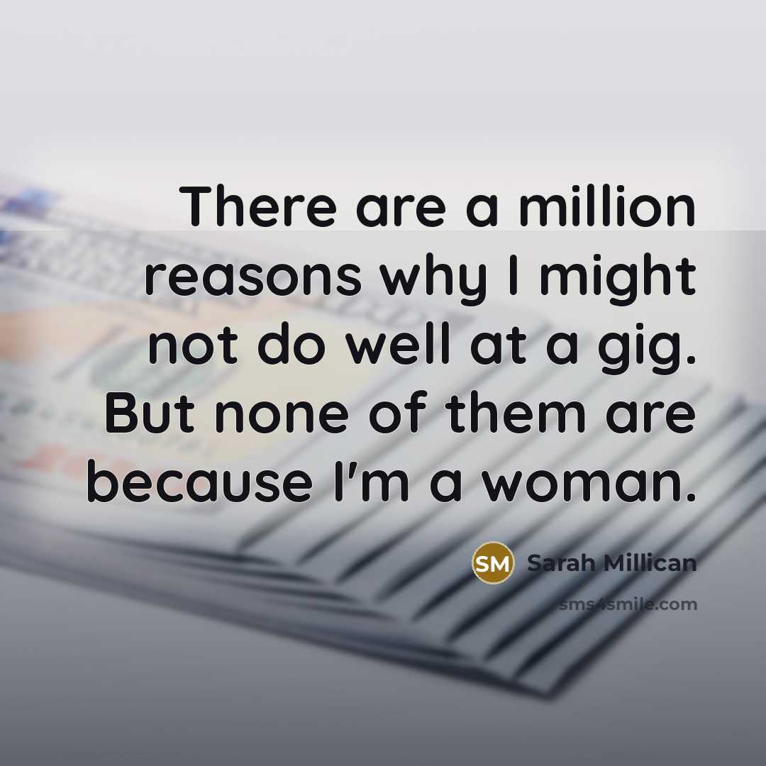 “There are a million reasons why I might not do…” quote by Sarah Millican