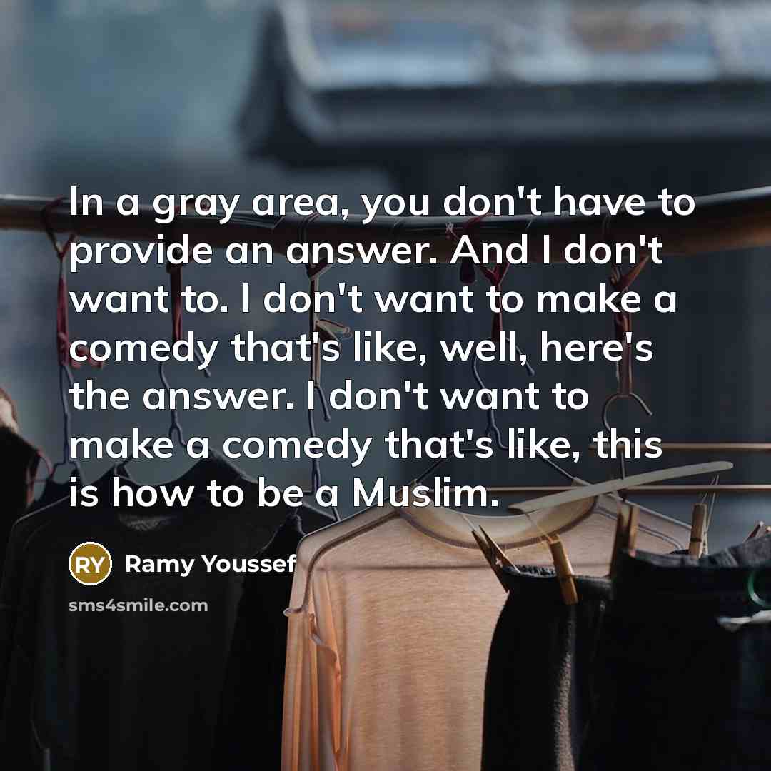“In a gray area, you don't have to provide an…” quote by Ramy Youssef