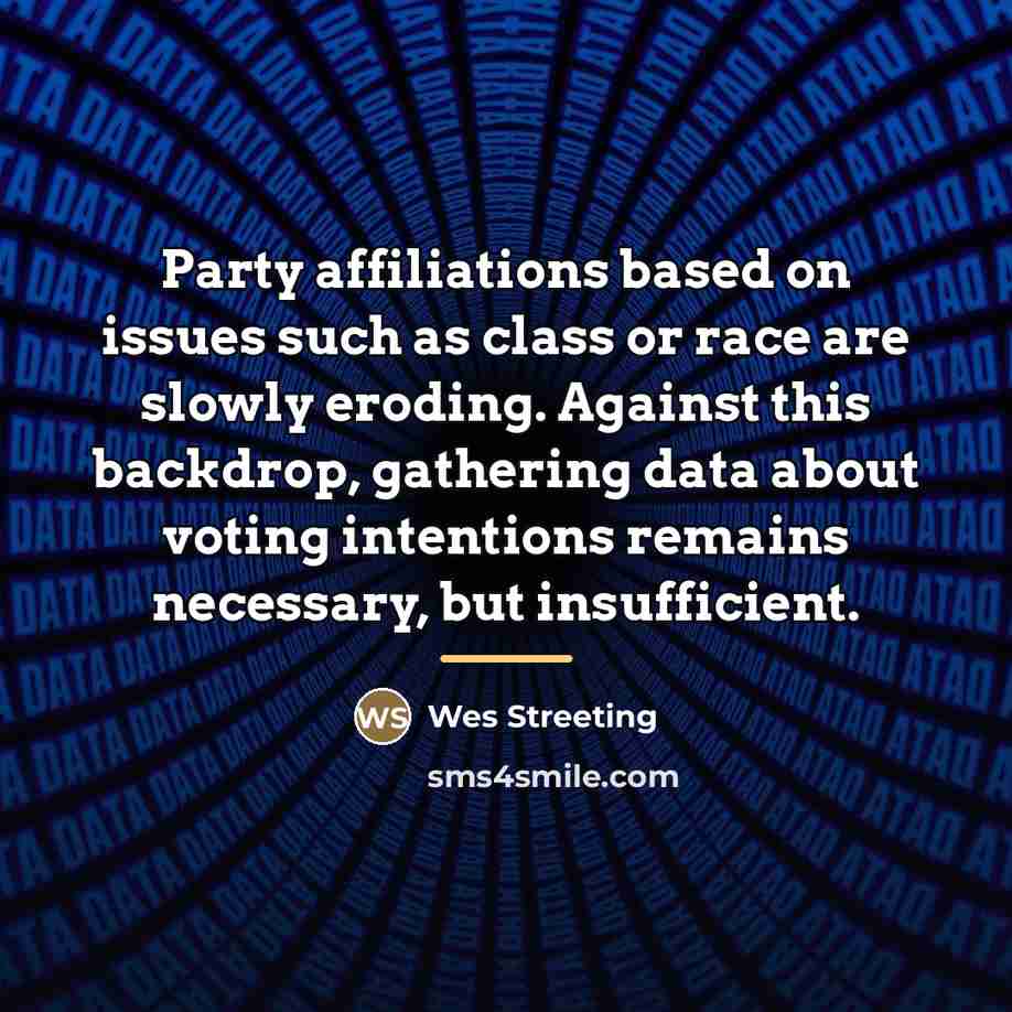 “Party affiliations based on issues such as class or race…” quote by Wes Streeting