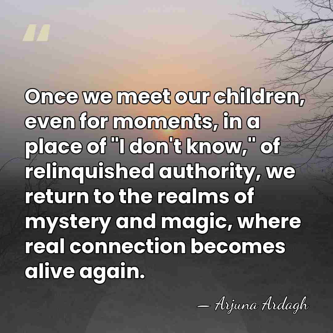 Once we meet our children, even for moments, in a place of&hellip; - Arjuna Ardagh