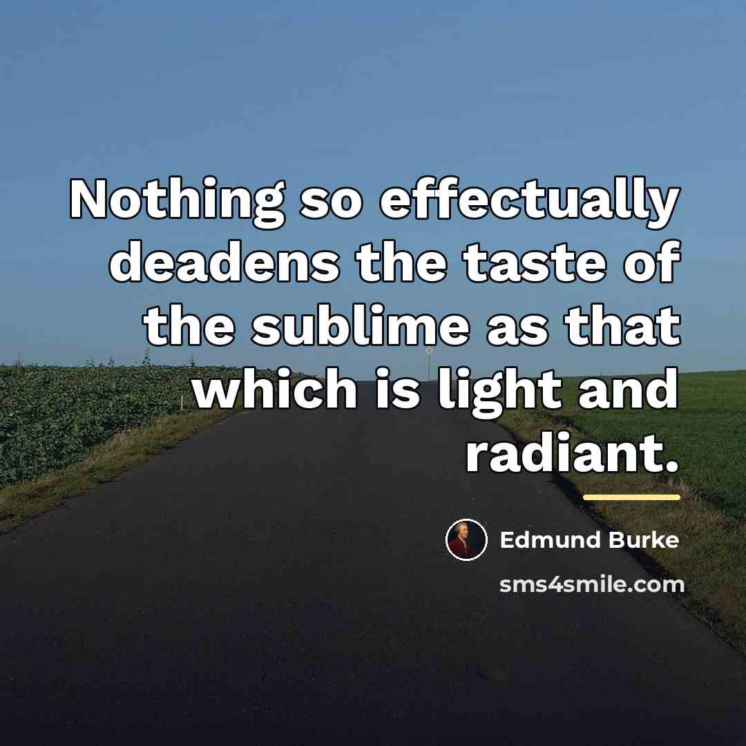 “Nothing so effectually deadens the taste of the sublime as…” quote by Edmund Burke