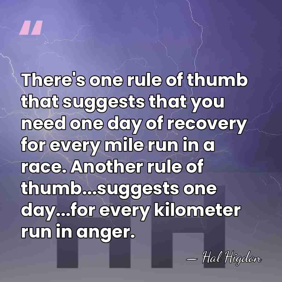 There's one rule of thumb that suggests that you need one day&hellip; - Hal Higdon