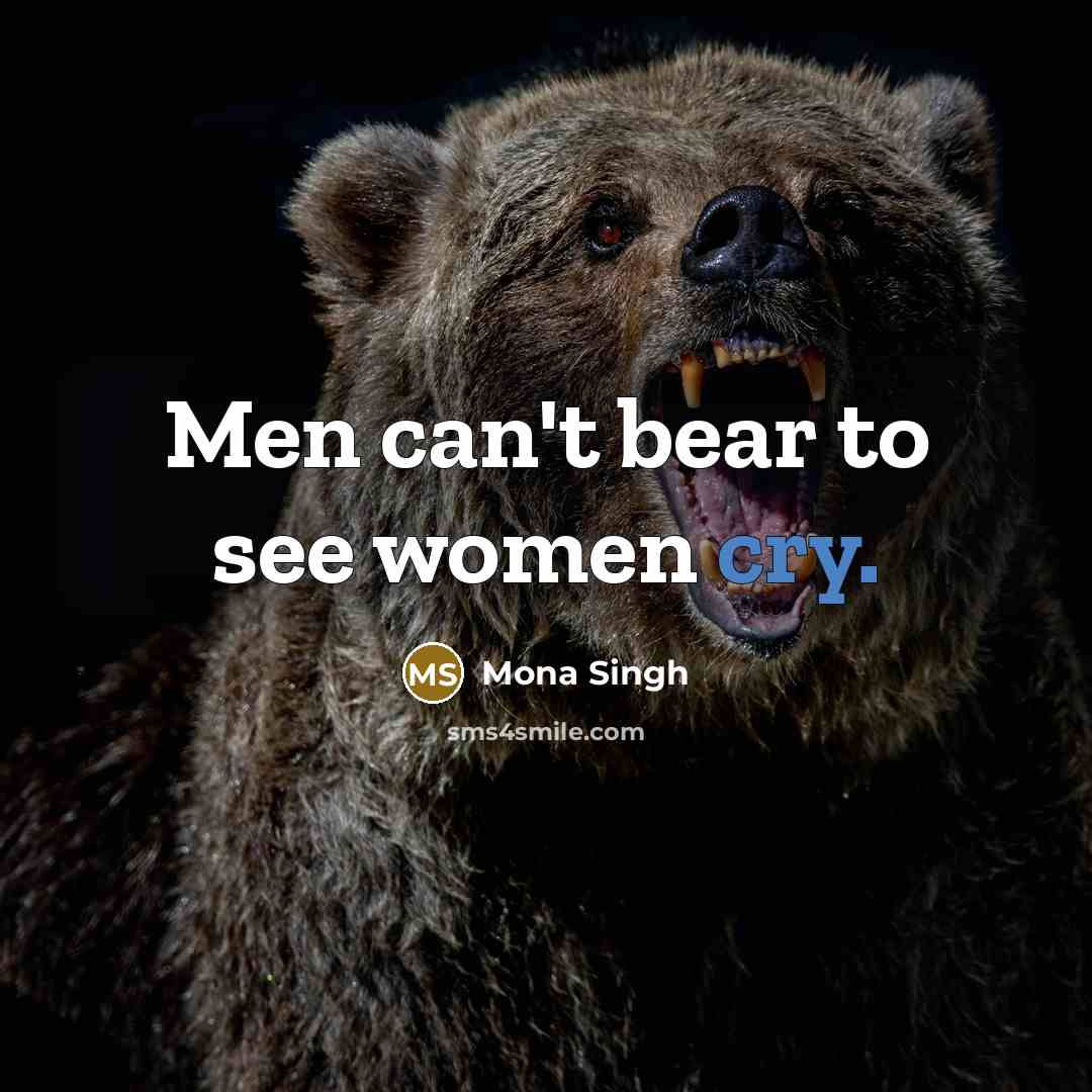 “Men can't bear to see women cry.…” quote by Mona Singh