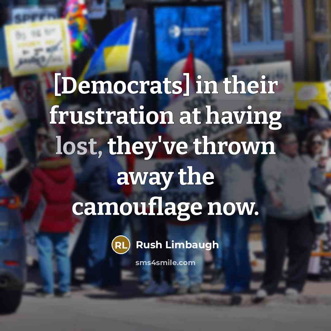 “[Democrats] in their frustration at having lost, they've thrown away…” quote by Rush Limbaugh