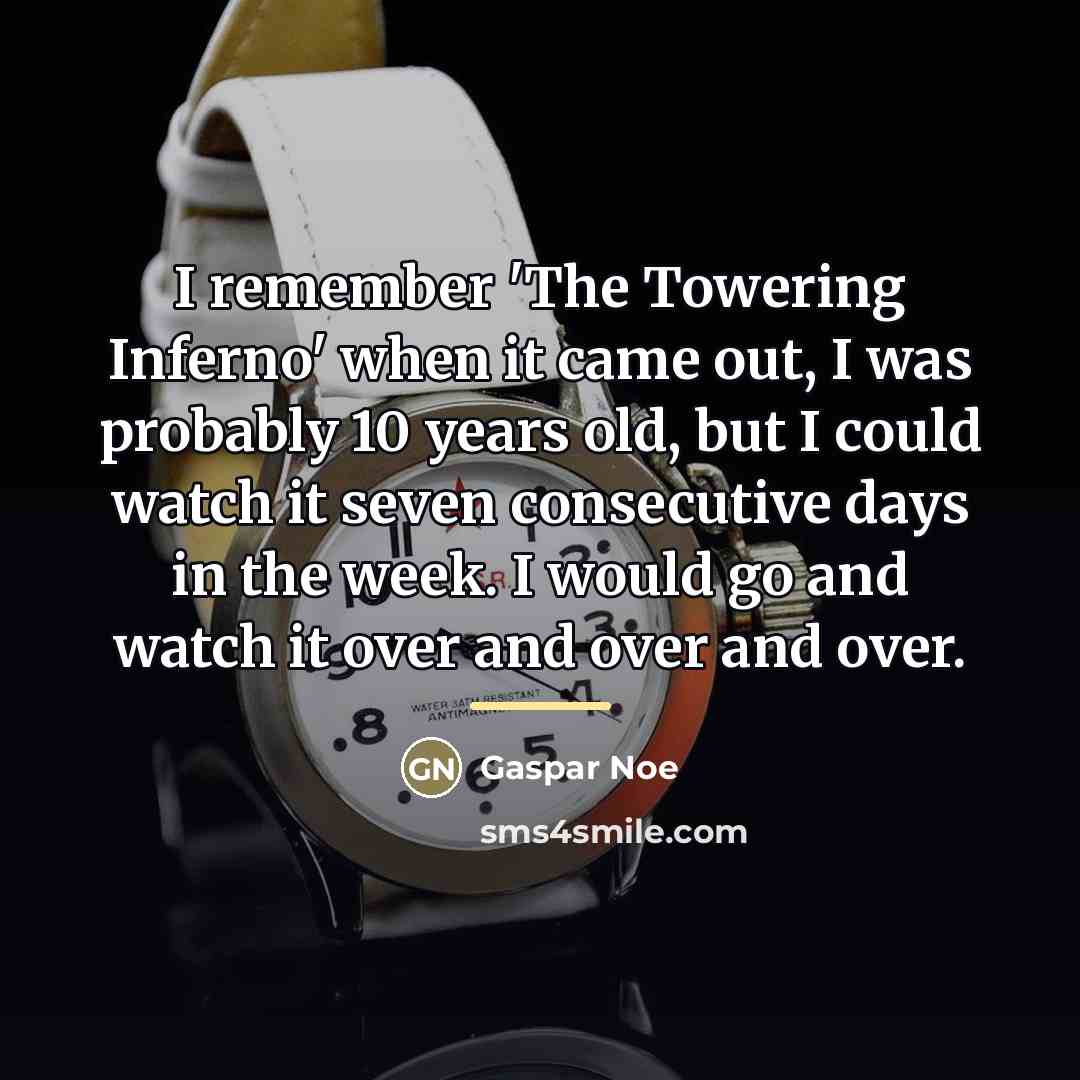 “I remember 'The Towering Inferno' when it came out, I…” quote by Gaspar Noe