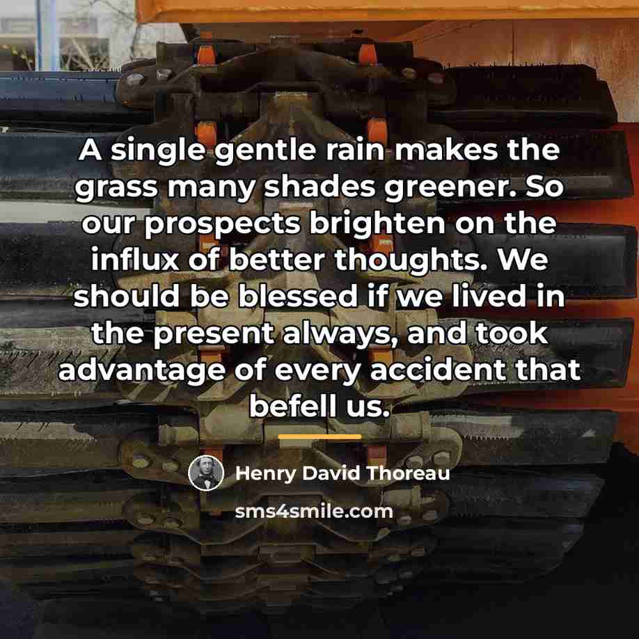 “A single gentle rain makes the grass many shades greener.…” quote by Henry David Thoreau