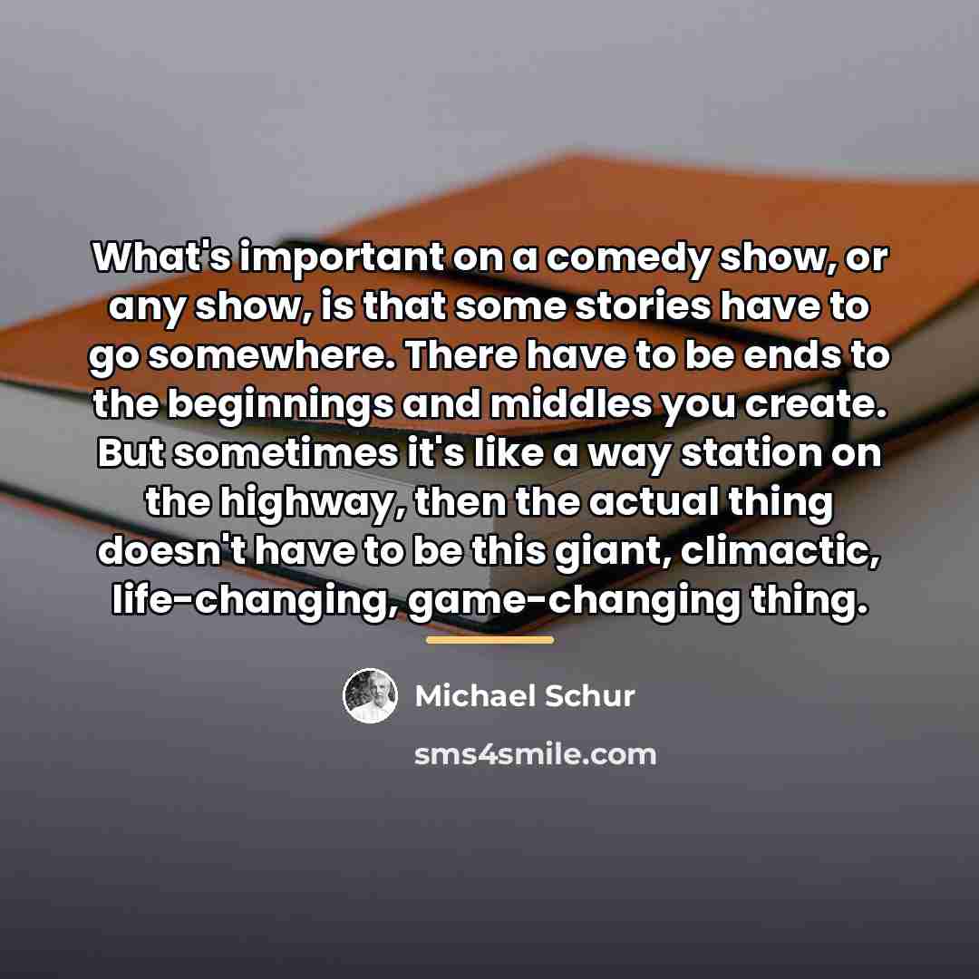 “What's important on a comedy show, or any show, is…” quote by Michael Schur