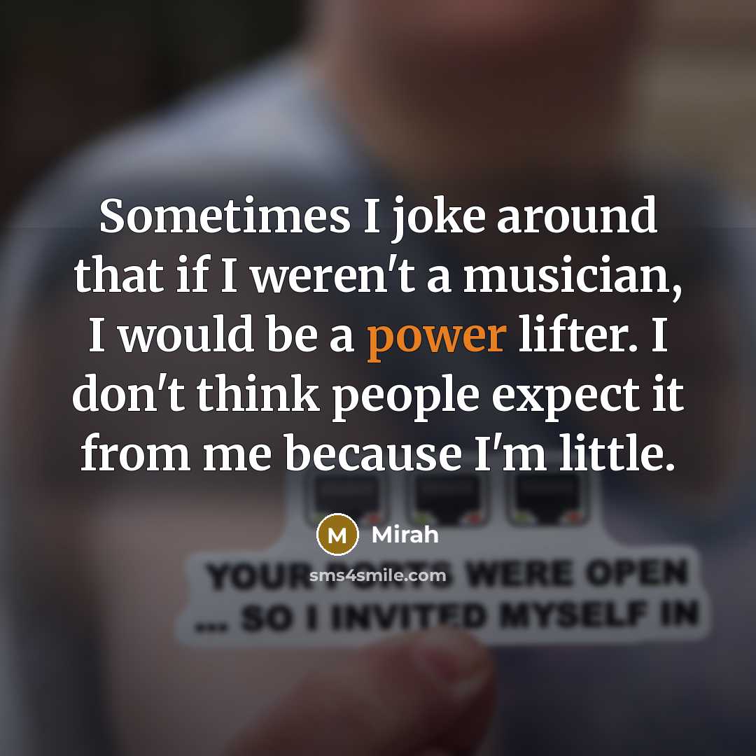 “Sometimes I joke around that if I weren't a musician,…” quote by Mirah