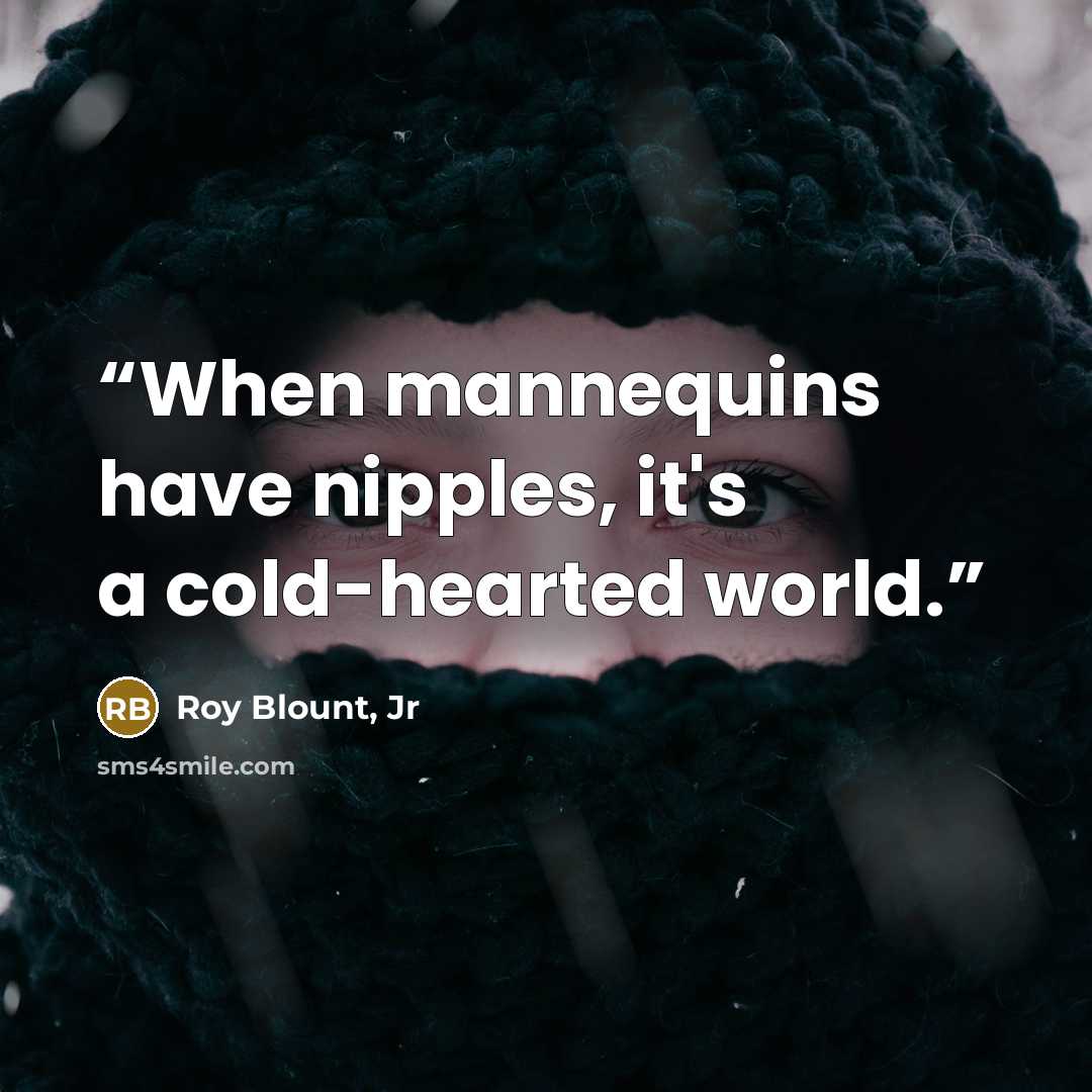 “When mannequins have nipples, it's a cold-hearted world.” quote by Roy Blount, Jr