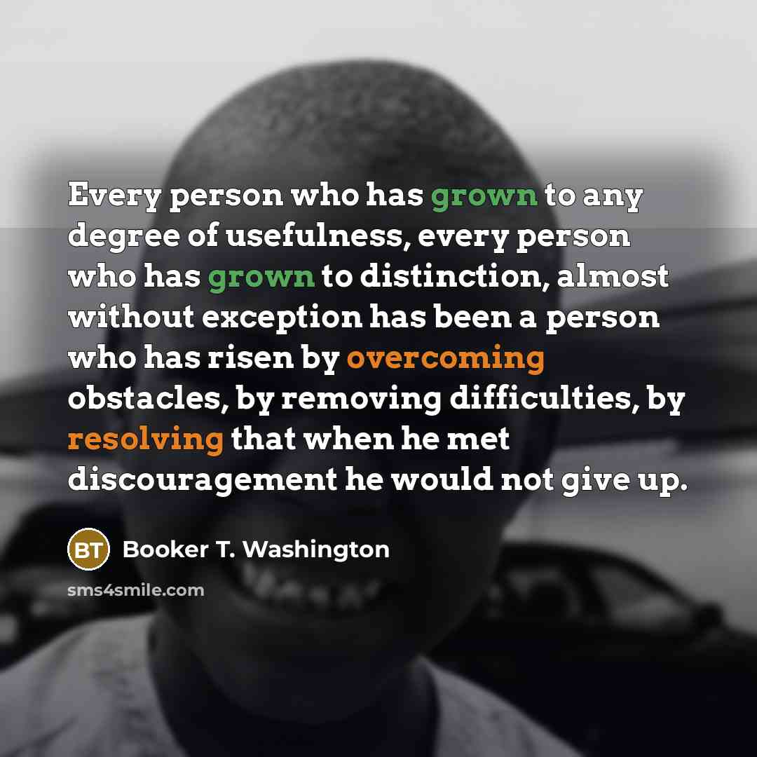 “Every person who has grown to any degree of usefulness,…” quote by Booker T. Washington