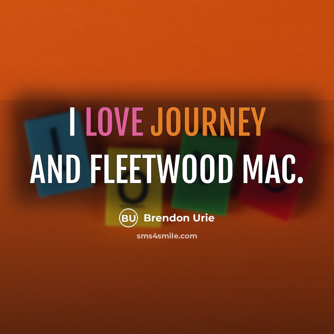 “I love Journey and Fleetwood Mac.…” quote by Brendon Urie