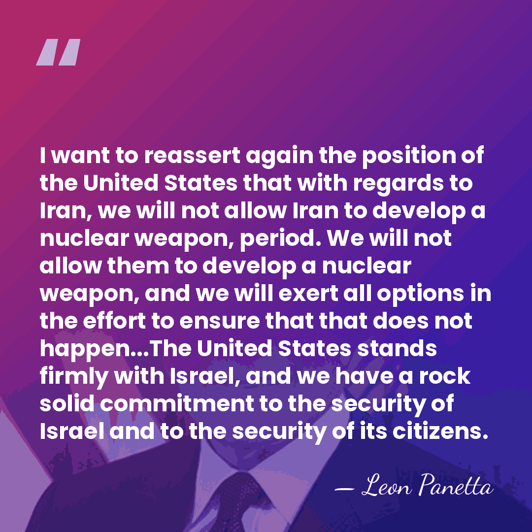 I want to reassert again the position of the United States that&hellip; - Leon Panetta