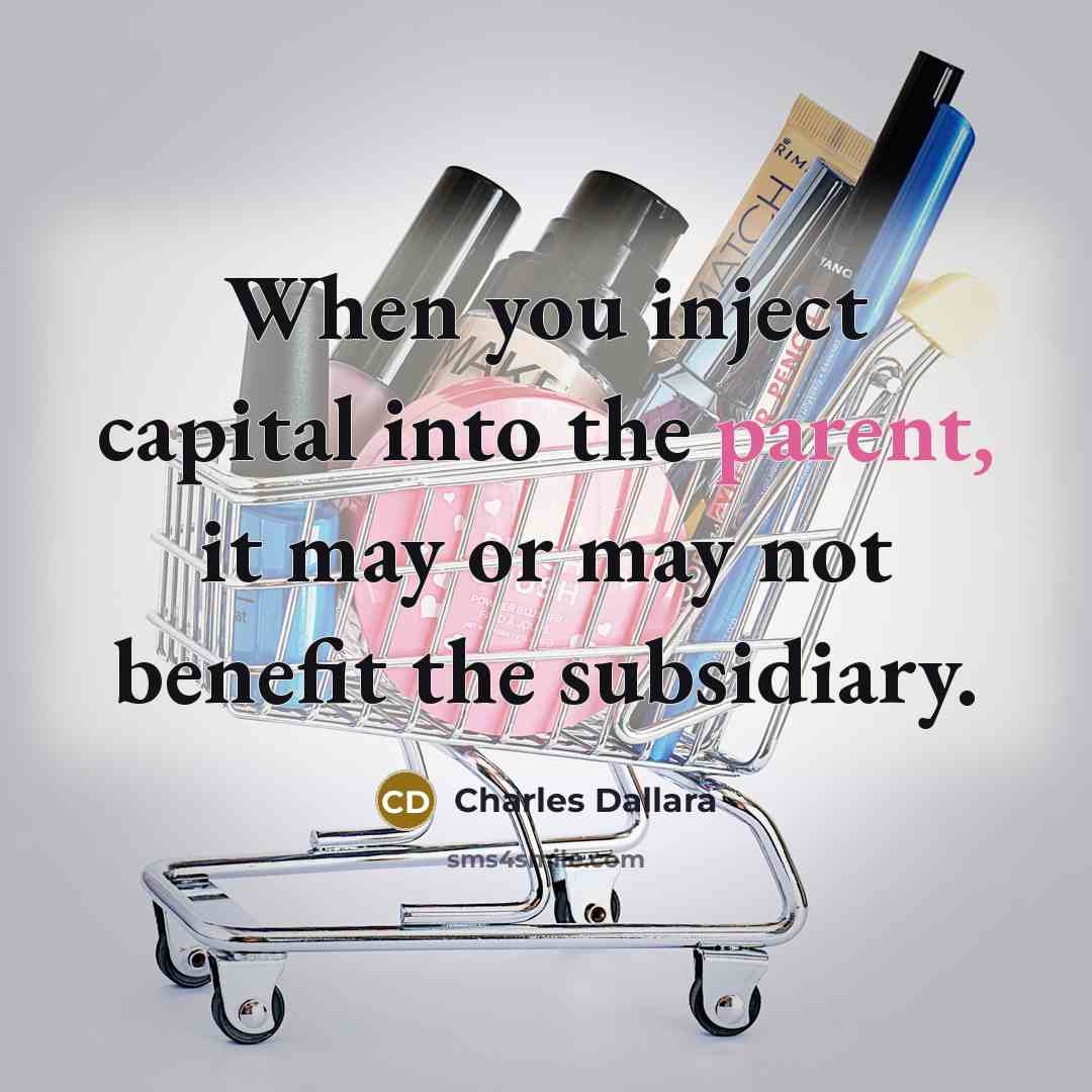 “When you inject capital into the parent, it may or…” quote by Charles Dallara