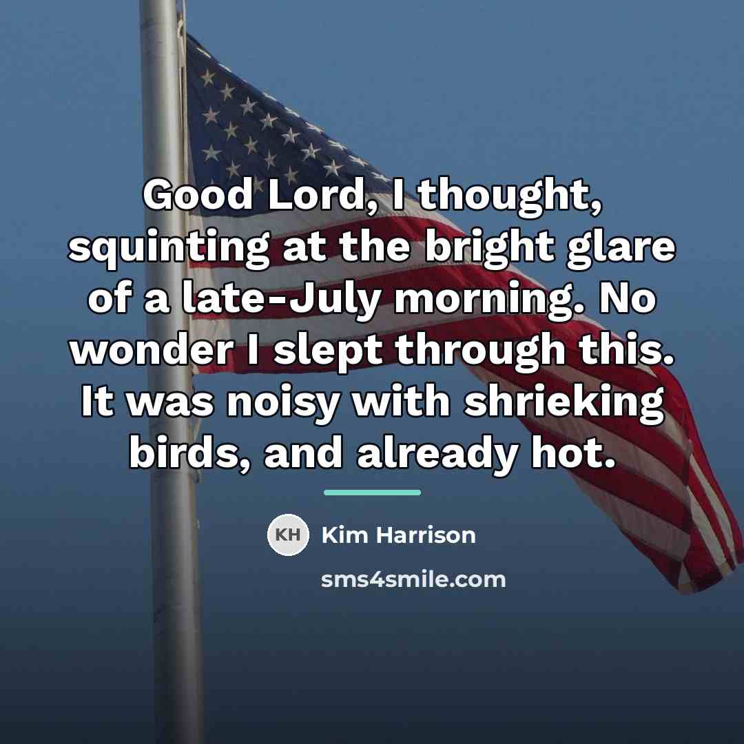 “Good Lord, I thought, squinting at the bright glare of…” quote by Kim Harrison