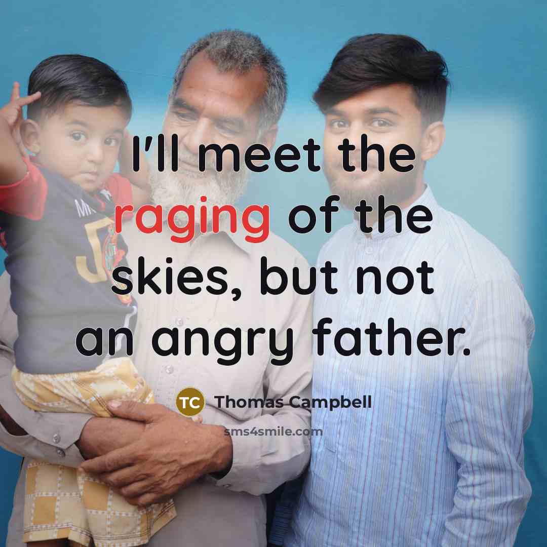 “I'll meet the raging of the skies, but not an…” quote by Thomas Campbell