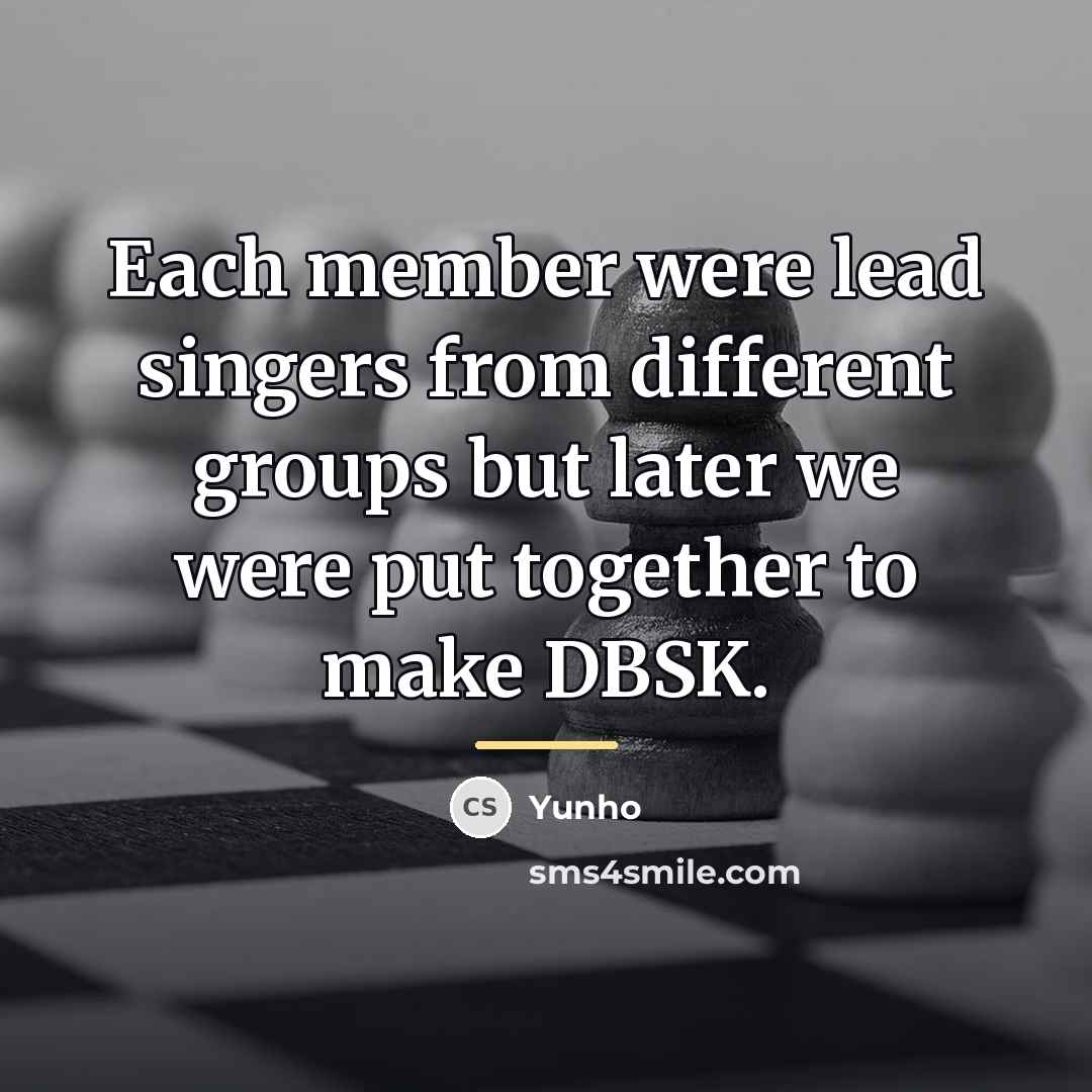 “Each member were lead singers from different groups but later…” quote by Yunho