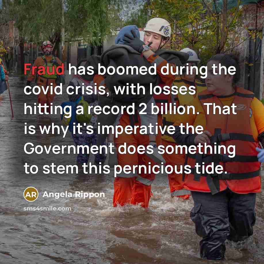 “Fraud has boomed during the covid crisis, with losses hitting…” quote by Angela Rippon