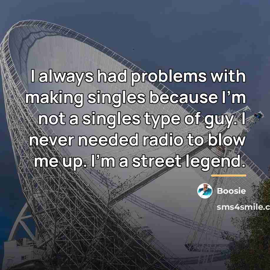 “I always had problems with making singles because I'm not…” quote by Boosie