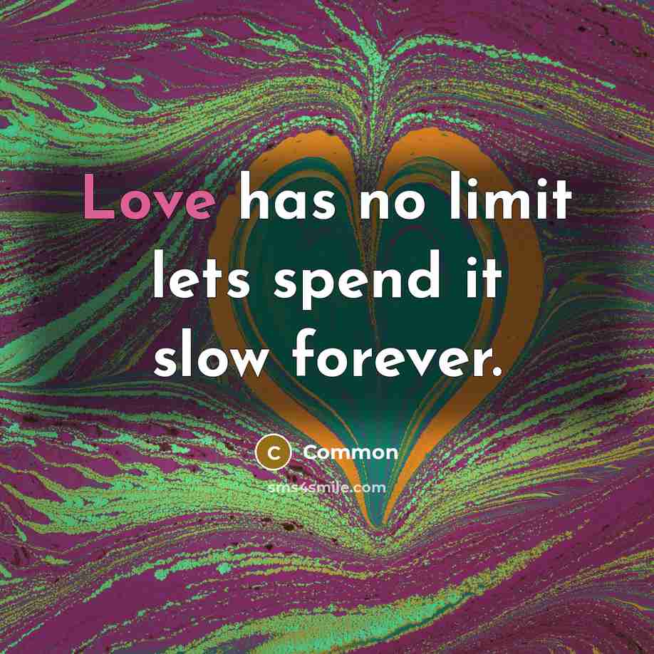 “Love has no limit lets spend it slow forever.…” quote by Common