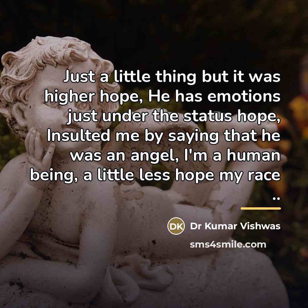 “Just a little thing but it was higher hope, He…” quote by Dr Kumar Vishwas