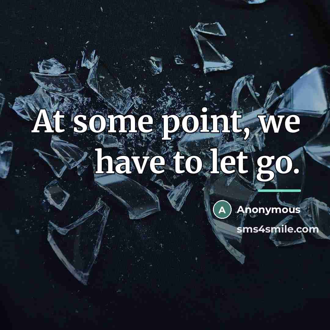 “At some point, we have to let go.…” quote by Anonymous