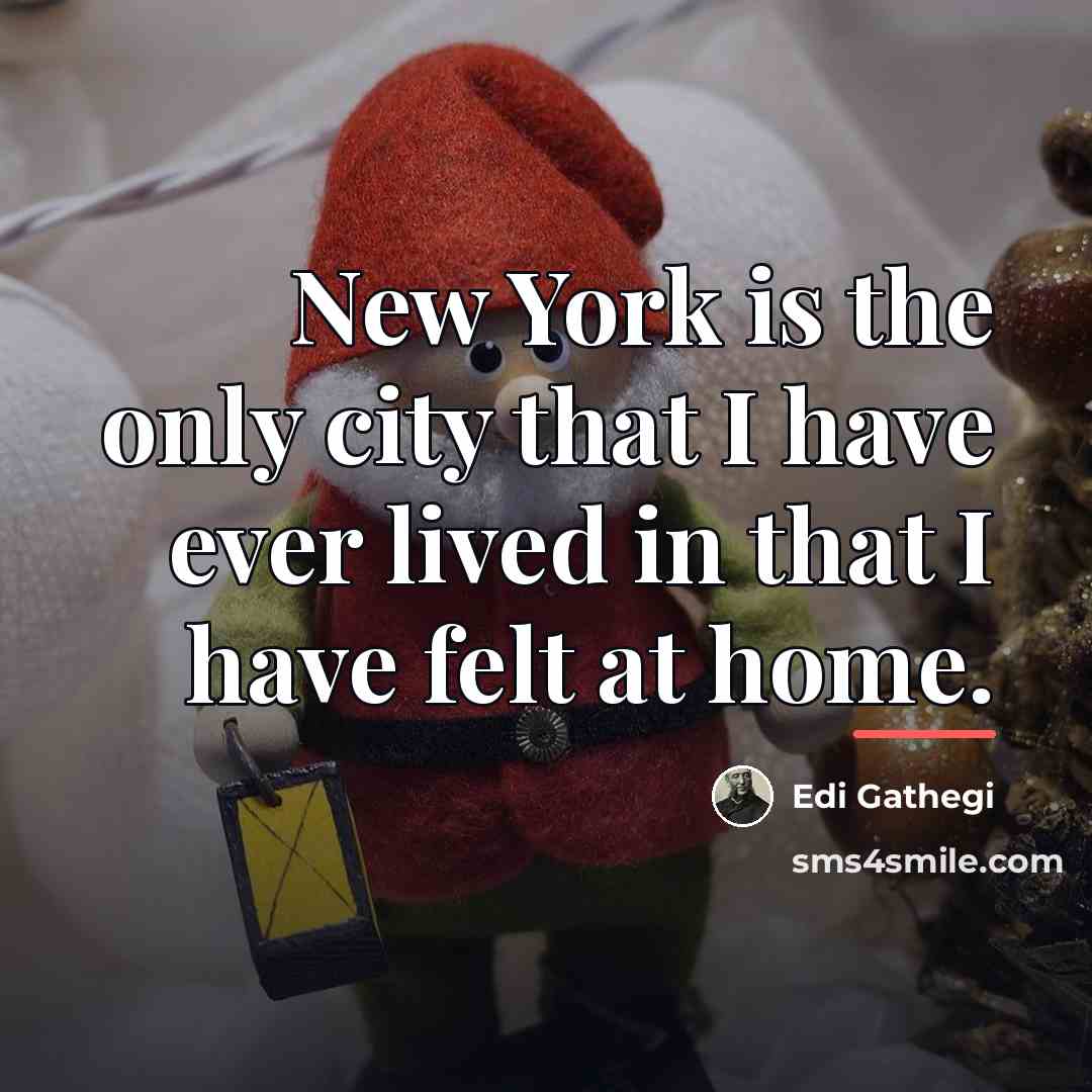 “New York is the only city that I have ever…” quote by Edi Gathegi