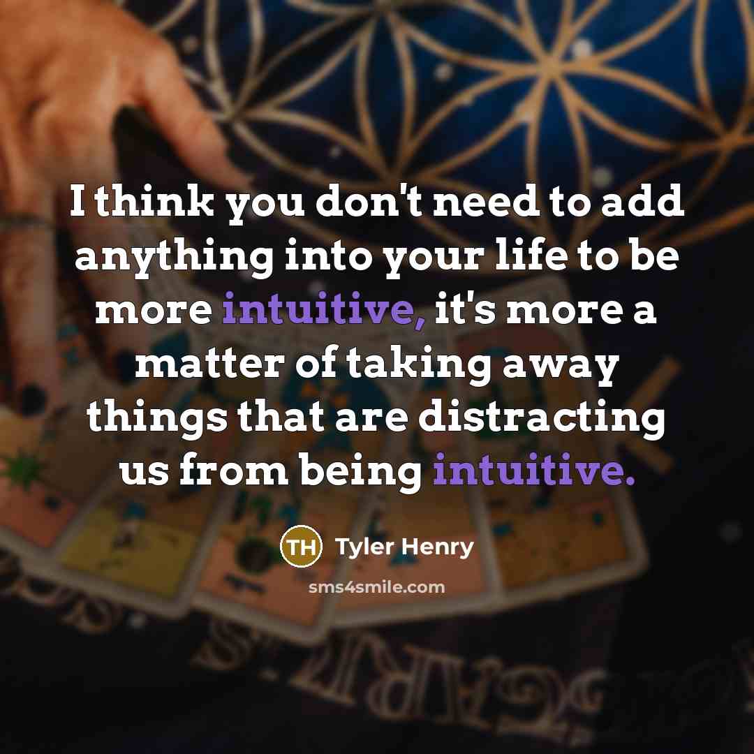 “I think you don't need to add anything into your…” quote by Tyler Henry